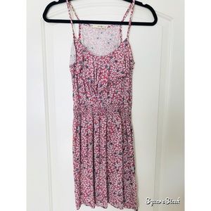 Mini sinched waist printed dress